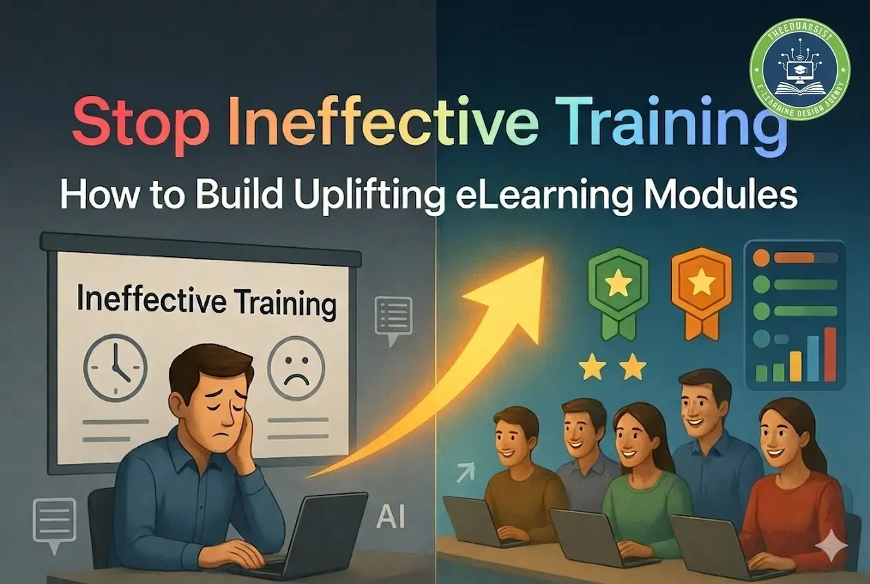 Stop ineffective training with uplifting eLearning modules for improved learner engagement and performance