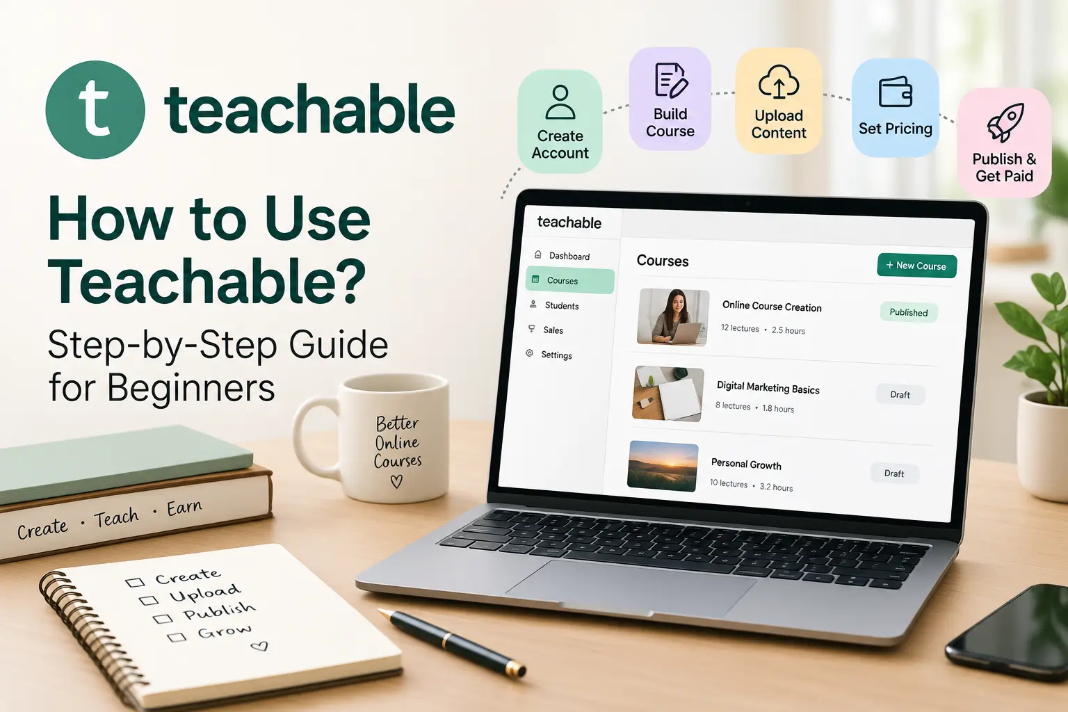 How to use Teachable step-by-step guide for beginners