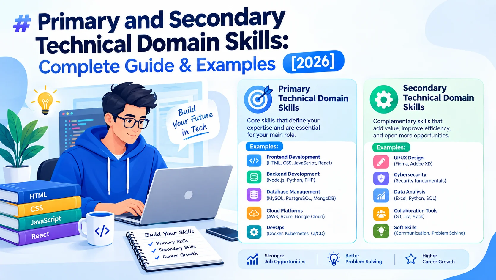 Primary and secondary technical domain skills guide for job applicants
