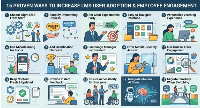 LMS User Adoption: 15 Proven Ways to Increase Employee Engagement
