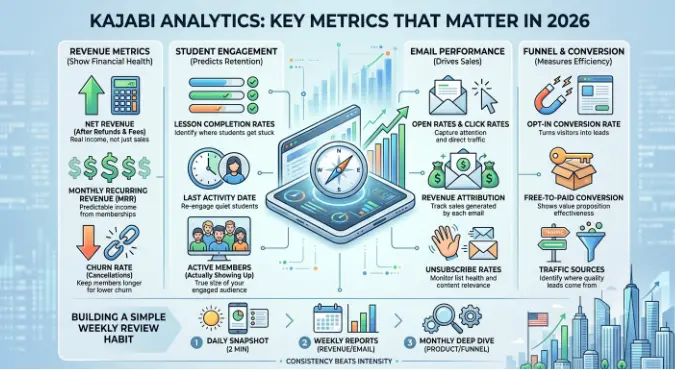 Kajabi Analytics: The Complete Guide to Tracking Course Performance in 2026