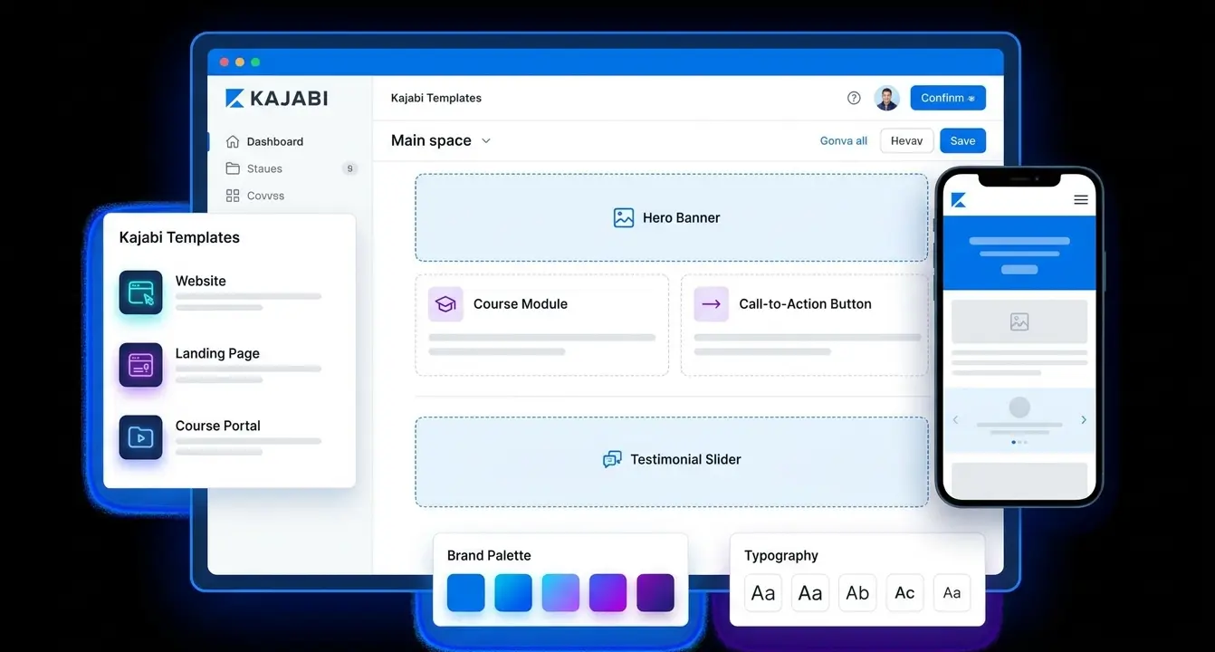 Kajabi Templates Explained: Types, Benefits, Uses, and How to Choose the Right One illustration and implementation overview