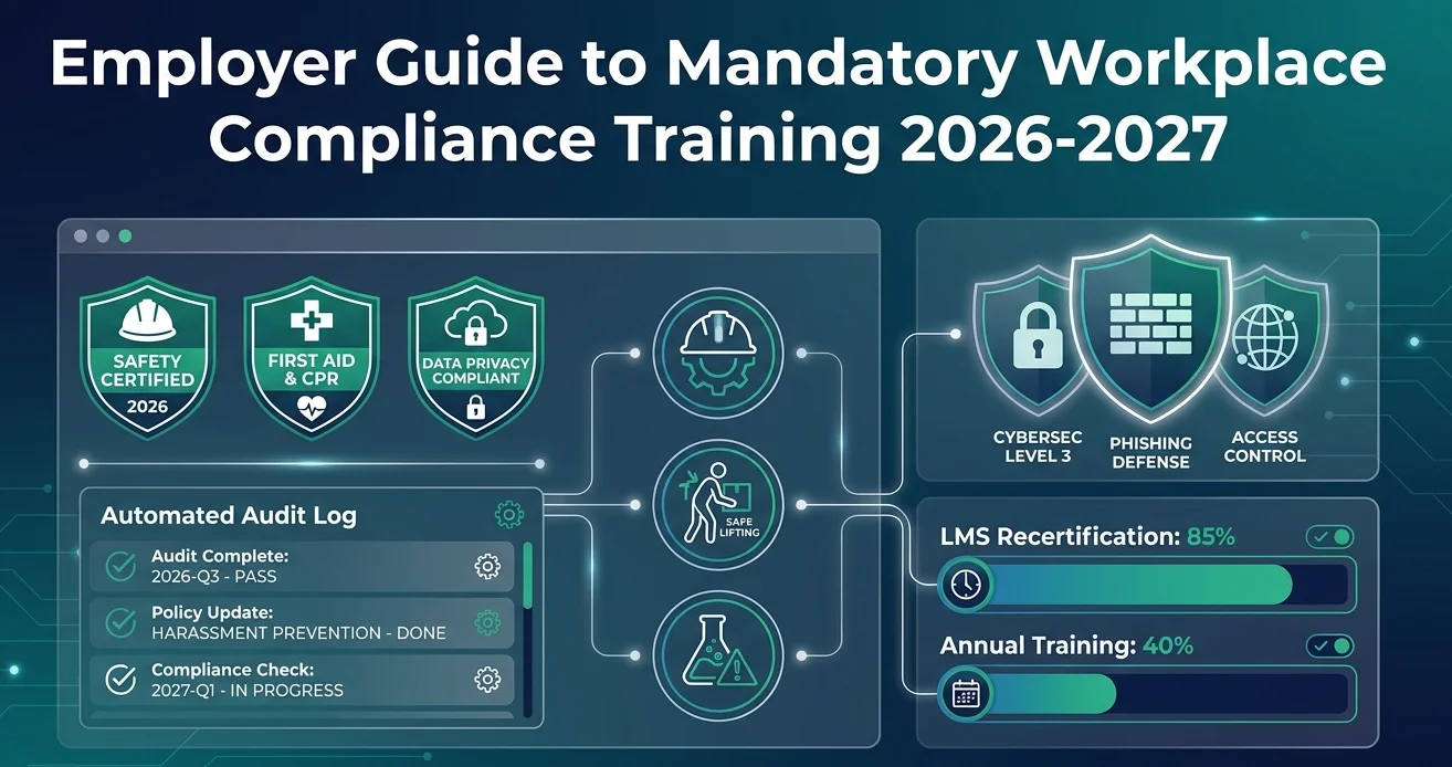 2026-2027 mandatory corporate compliance training regulations and SCORM LMS audit dashboard
