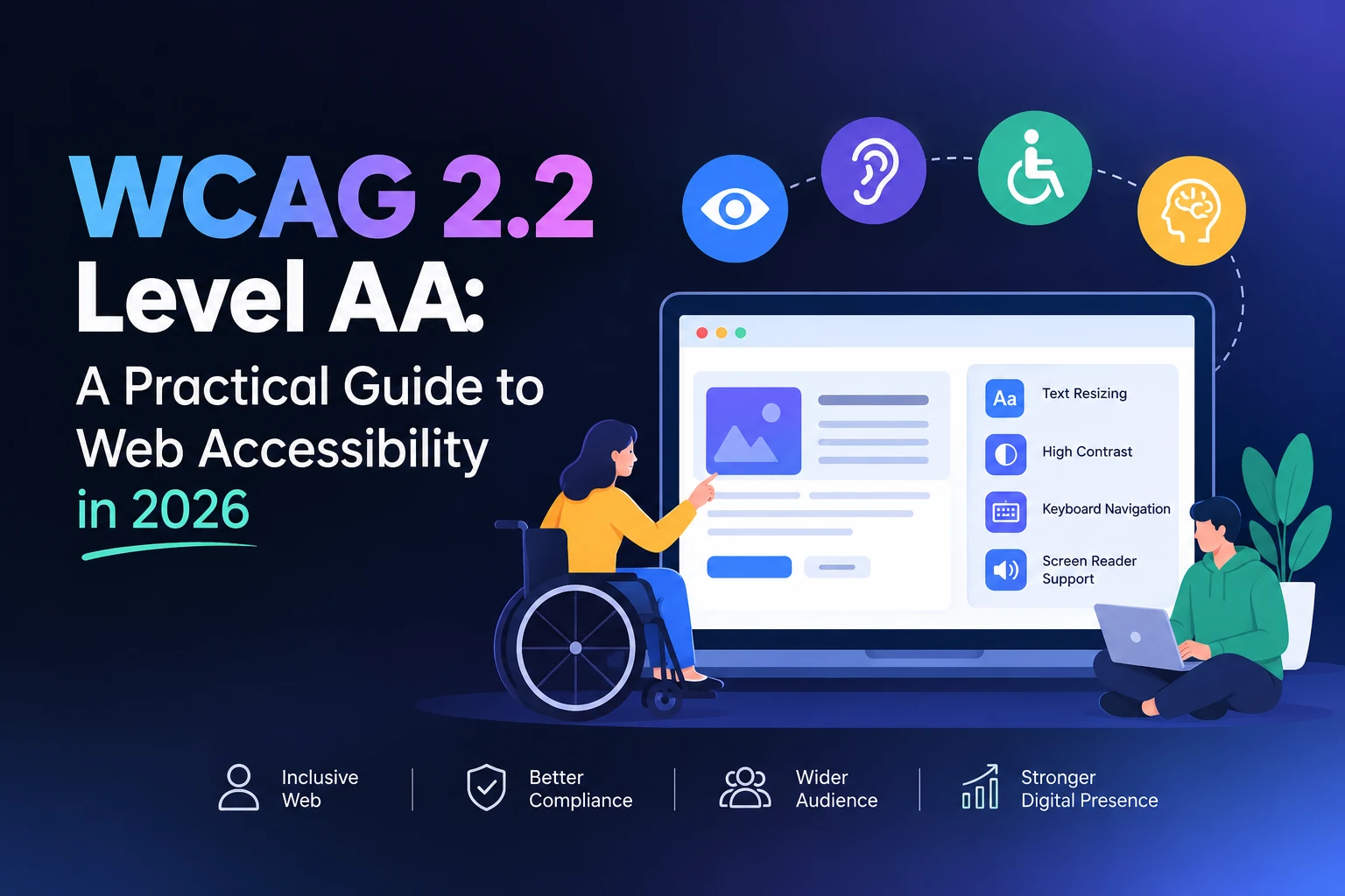 WCAG 2.2 Level AA web accessibility and eLearning accessibility